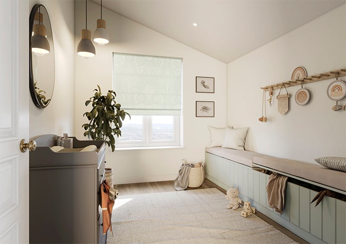 Laura Ashley Josette, Duck Egg - Twist&Fit Roman Blind - Image 7